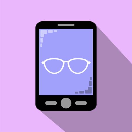 Smartphone icon read and analyze attentivelyのイラスト素材