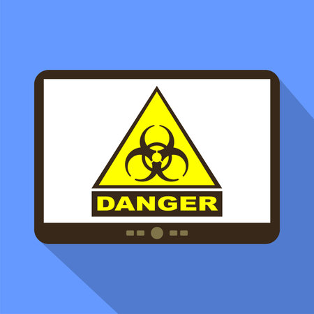 Biohazard Tablet Icon Vector Illustration.のイラスト素材
