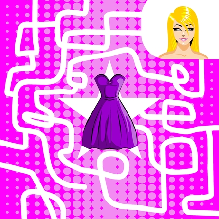 You can help the girl find her new dressのイラスト素材