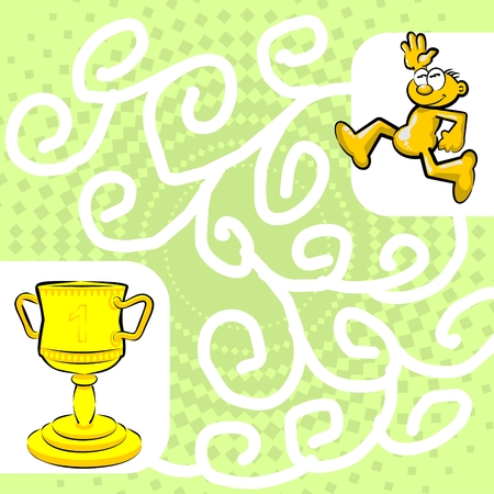 You can help the runner to get his trophyのイラスト素材