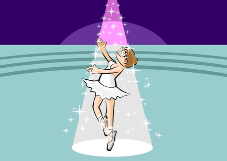 Ballet dance woman. Conceptual illustration.のイラスト素材