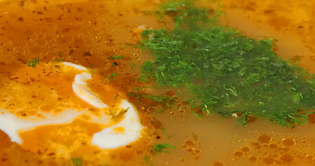 The background image is the preparation of the soup.