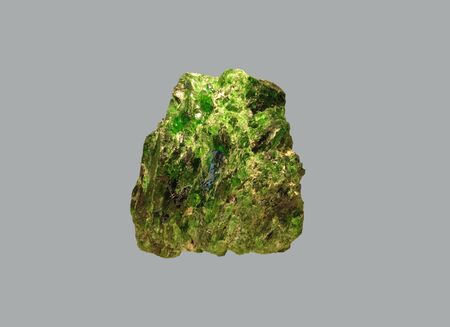 Stone crystal, green emerald on isolated backgroundの写真素材