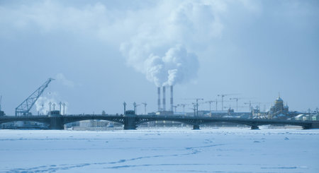 Ecological air pollution of the urban environment.