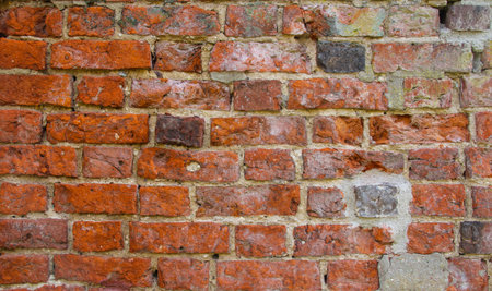 The brickwork texture of the masonry fortress.