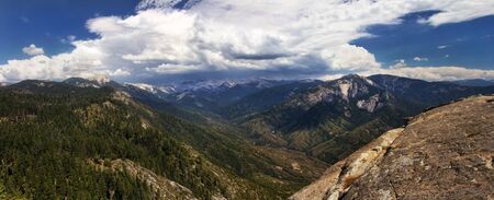 Panorama shot of mountains in the Sierra Nevada の写真素材
