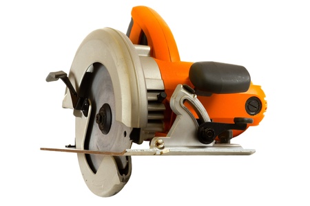 Circular saw isolated on a white background.の写真素材