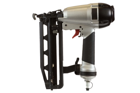 Nail gun isolated on a white background の写真素材