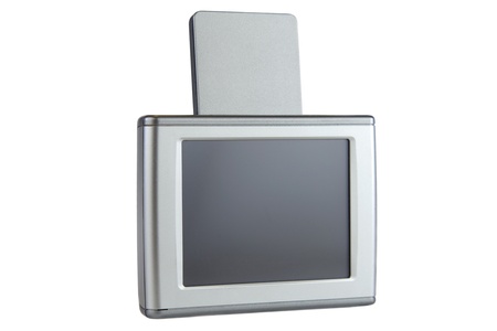 Satellite navigation system isolated on a white background.の写真素材