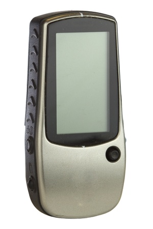 Satellite navigation system isolated on a white background.の写真素材