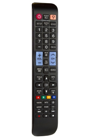 TV remote control isolated on a white background.の写真素材