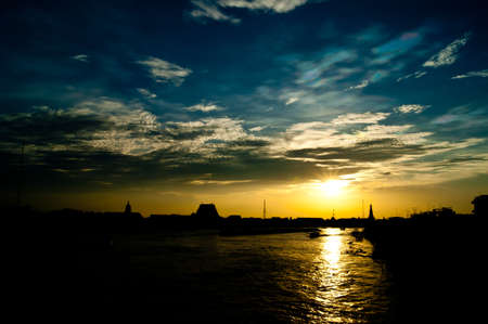 Landscape in the dark,Bangkokの写真素材