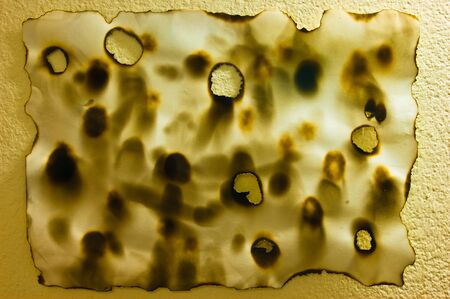 hole and dirty because task burntの写真素材