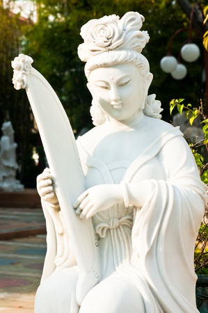 statue in the chinese crafts were popular decorations in the templeのeditorial素材