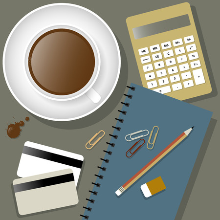 drinking coffee for the relaxのイラスト素材