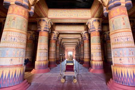 Ouarzazate, Morocco - October 15, 2023: Recreation of an Ancient Egyptian temple: A journey through...