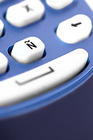 Image of an ene key on a thermal labeling machine, with selective focus highlighting the key in the center.の写真素材