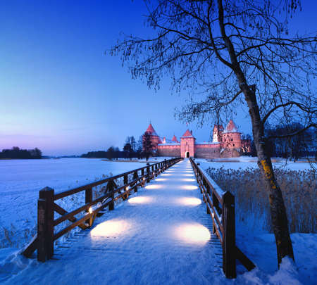 Trakai  Trakai is a historic city and lake resort in Lithuania  It lies 28 km west of Vilnius, the capital of Lithuania    のeditorial素材