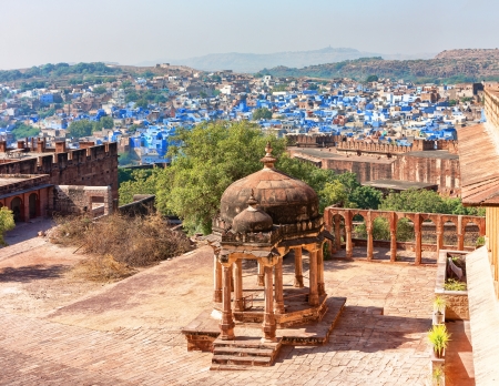 A view of Jodhpur, the Blue City of Rajasthan, India   City view of Mehrangarh Fort の写真素材