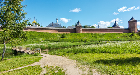 View of Spaso-Evfimiev monastery in Suzdal, Russiaの写真素材