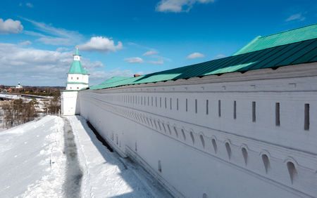 NEW JERUSALEM, ISTRA, RUSSIA - MARCH 9, 2019: Resurrection Cathedral of the New Jerusalem Monastery, which was built in 1656-1685 and Is a unique monument of Russian architectureのeditorial素材