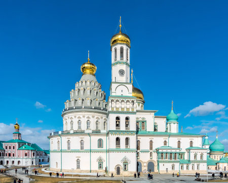 NEW JERUSALEM, ISTRA, RUSSIA - MARCH 9, 2019: Resurrection Cathedral of the New Jerusalem Monastery,...