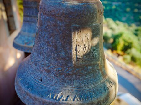 Monastery of Saints Michael and Gabriel - Kremaston (Kremasti, Kremasta) Crete, Greece. The monastery Kremaston was founded in the 16th century (1593)の写真素材