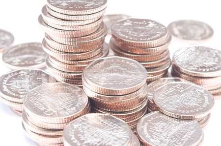 five baht coin stack, Thailandの写真素材