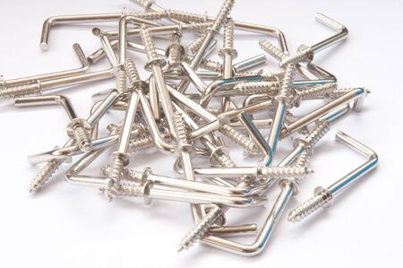group of right angle hanging screwの写真素材