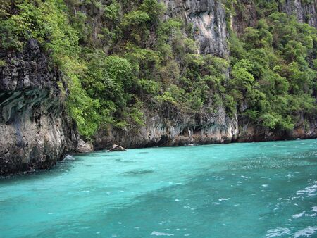 green water lagoon, Thailandの写真素材