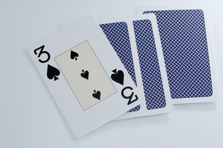 open playing card - three of spades