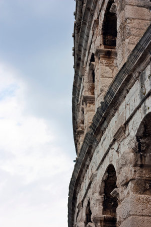 Fragment of amphitheatre in Pula in Croatia