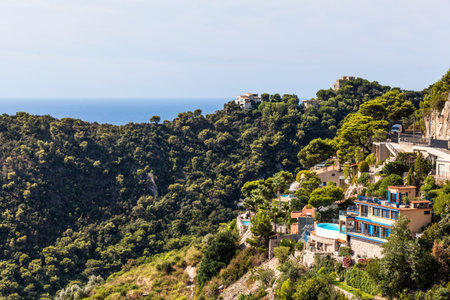 House with pool in the hills on Cote d'Azur, ocean and forrest, France