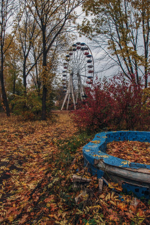 autumn parkの写真素材