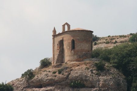HERMITAGE IN THE MOUNTAIN OF MONTSERRATの写真素材