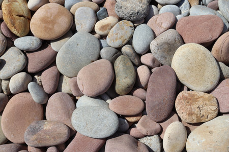 Abstract nature pebbles background. Blue pebbles texture. Stone background. Blue vintage color. Sea...