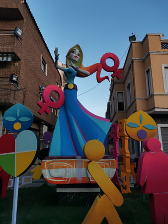 Puerto de Sagunto, Valencia, Spain, March 18 2023: Fallas 2023のeditorial素材
