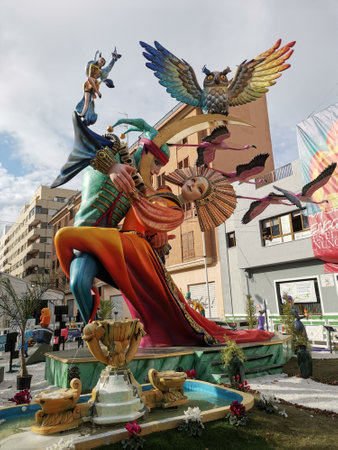 Puerto de Sagunto, Valencia, Spain, March 18 2023: Fallas 2023のeditorial素材
