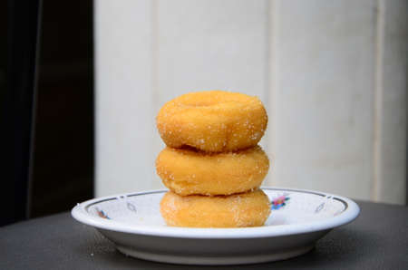 Three donut の写真素材