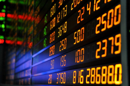 Display of Stock market quotes 