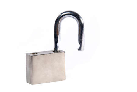 Lock isolated on white の写真素材