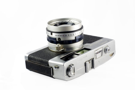 old photo camera isolated on white background 