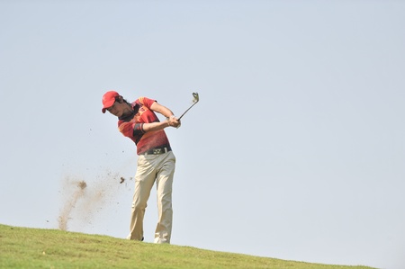 HUA HIN, THAILAND - JANUARY 9 : Ryo  Ishikawa action in The Royal Trophy Tournament at, Black, Mountain Golf Club, Hua Hin, Thailand on January 7-9, 2011.のeditorial素材