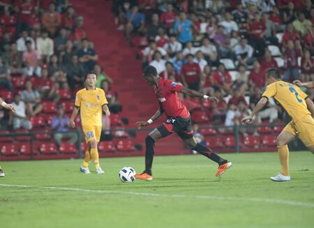 BANGKOK THAILAND- MAR 2:  AFC Cup match between Muang Thong utd.(THA) vs Hanoi T&T (VIE) on March 2, 2011 in Thunderdome Stadium Bangkok Thailand のeditorial素材