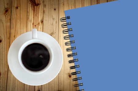 coffee and notebookの写真素材
