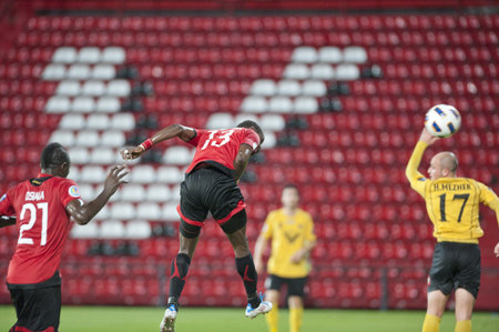 NONTHABURI THAILAND - MAY 25 :the AFC CUP between Muang Thong UTD vs Al Ahed Fc on May 25, 2011 at Yamaha Stadium in Nonthaburi, Thailand のeditorial素材
