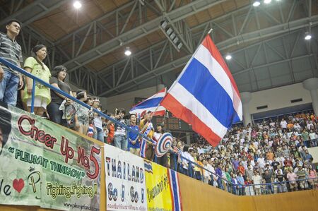 BANGKOK,THAILAND - AUGUST 21 :Volleyball World Championships 2011 Thailand vs Brazil on August 19-21, 2011 in Bangkok,Thailand のeditorial素材