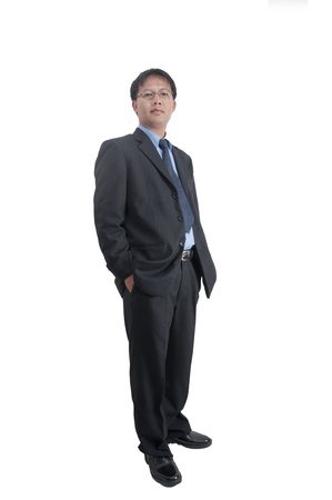asia businessman standing over white の写真素材
