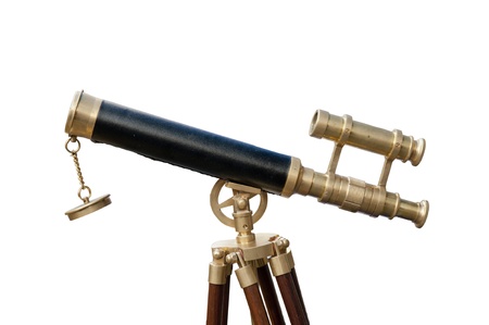 Binoculars on the white background の写真素材