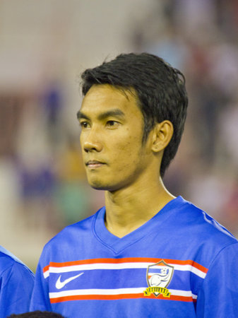 FIFA World Cup 2014 between Thailand (B) and Australia (Y) at Supachalasai National Stadium on November 15, 2011 in Bangkok, Thailand のeditorial素材